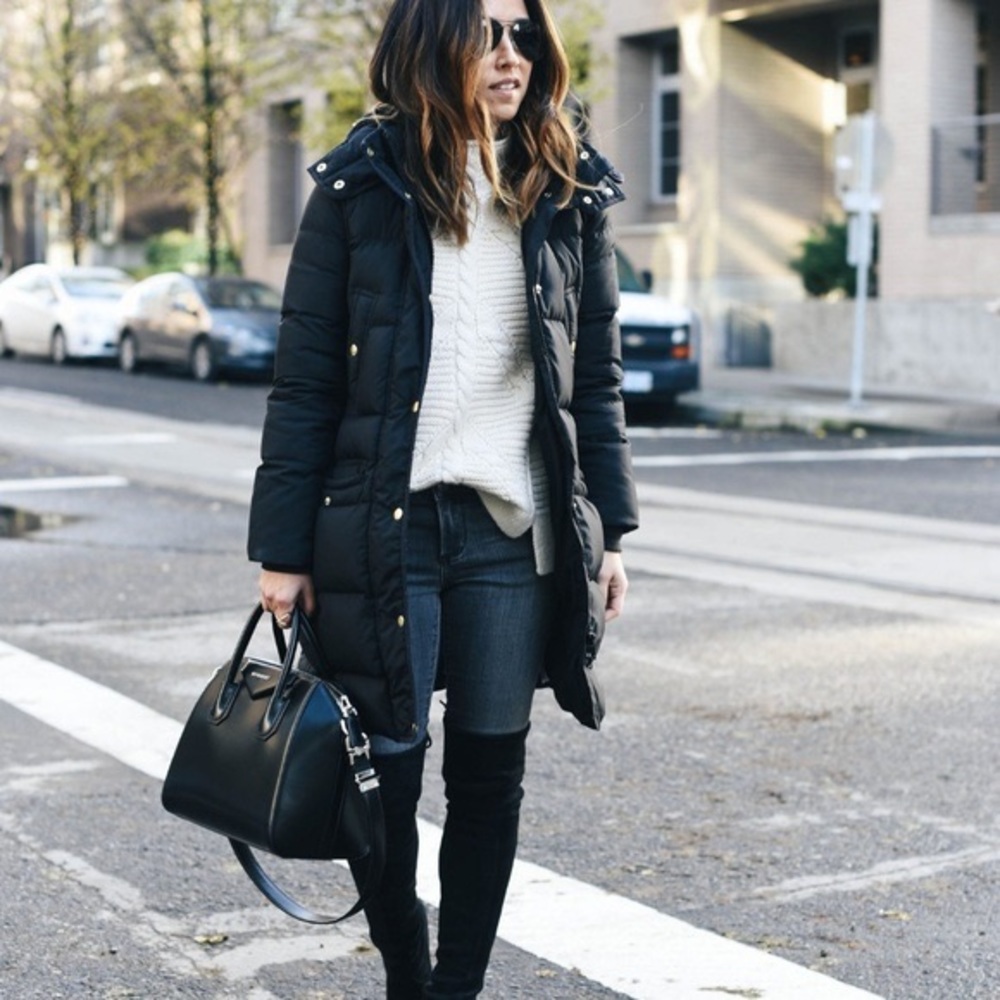 Jcrew Winterss puffer coat in Navy, Petite XXS